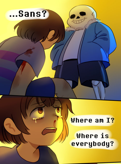 raggidiprimavera:  I doubt Sans would fall for such a cheap trick but I still thought such a scenario would be fun to draw Idea by @mahathecat   STOP!!!! DX>