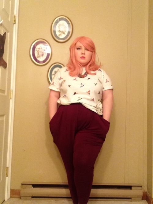 themanicpixiedreamgrrrl: Fatshion February Ootd Shirt-forever 21 men (xL) Pants-forever 21+ 1x Neckl