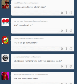 ask-friendlyshy:  asksamtheunicorn:  ((the