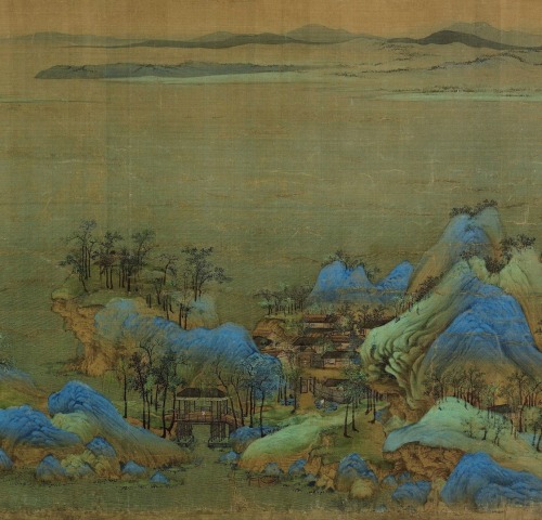 A Thousand Li of Rivers and Mountains (Bridge Section), Wang Ximeng, c. 1113.Palace Museum, Beijing,