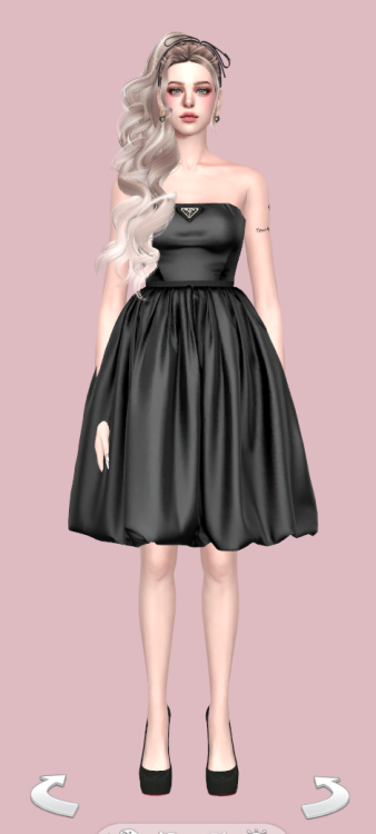 [RIMINGS] Prada Dress & Acc Set- FULL BODY / HAT / EARRING- NEW MESH- ALL LODS- NORMAL MAP- 14 /