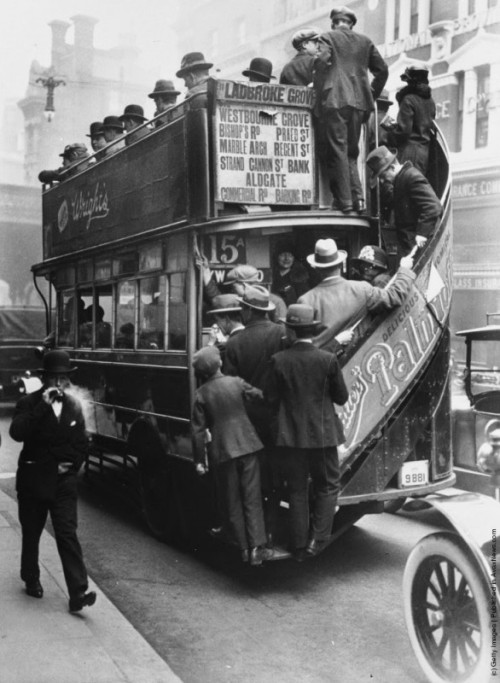 anyskin:1928 London I used to get this bus to school when I was a teenager. It was still route 15 (n