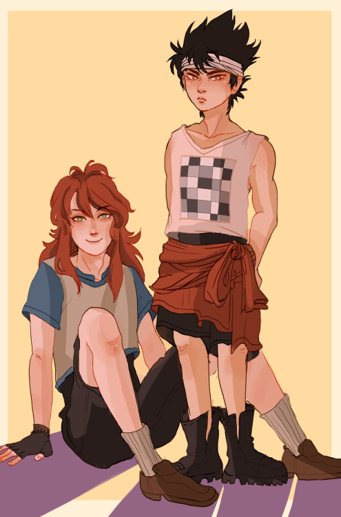 ginkohs:i typed in street fashion and rolled with it (also figuring out how to get hiei to fit balan