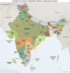 Percent of People Speaking Primary Languages in India.