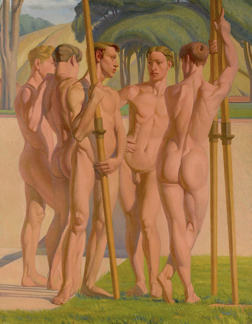 newloverofbeauty:Leonard James Stroudley:   The Oarsmen   (1930s)   224 x 178 cm