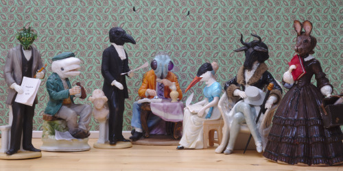 missmantis:  The current pantheon of Altered Authors. From left to right: “James Joyce &l
