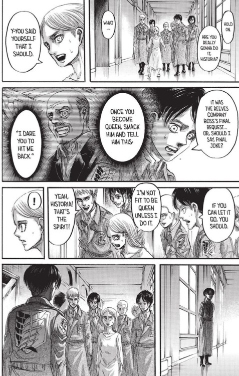 Historia punches Levi after becoming queen