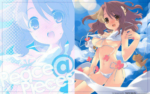 bikini blush cat homare itou noiji peace@pieces swimsuit wardrobe malfunction zoom layer - Konachan.