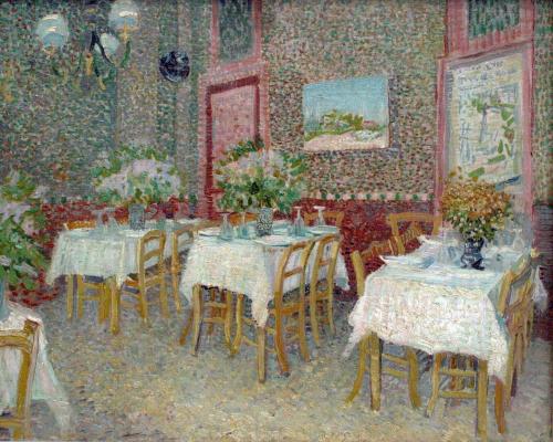 vizuart:Vincent van Gogh - Interior of a restaurant (1887)