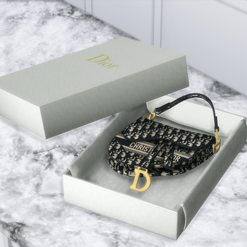 D I O R  Saddle bag in box!DOWNLOAD (Patreon)***More swatches still to come!****All meshes are 