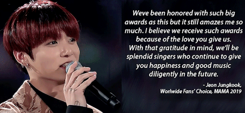 BTS X MAMA 2019 Acceptance Speeches