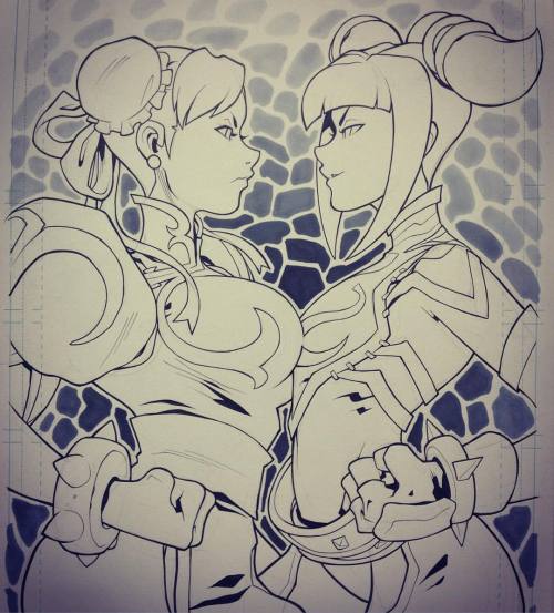 edwinhuang:  Commission of Chun and Juri. adult photos