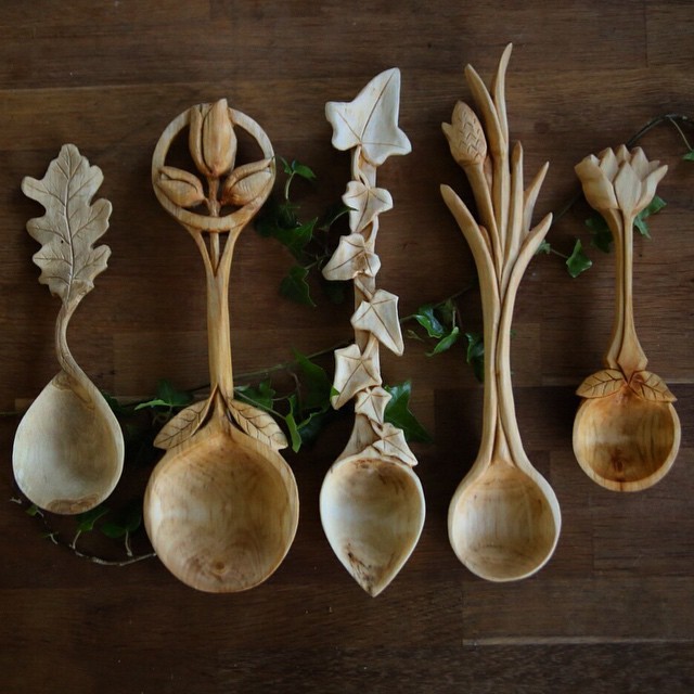 voiceofnature:  Amazing woodcarved spoons by Giles Newman. He resides in northern
