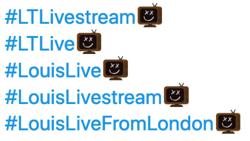 louistomlinsoncouk: Twitter emojis for Louis’ livestream show - 11/12