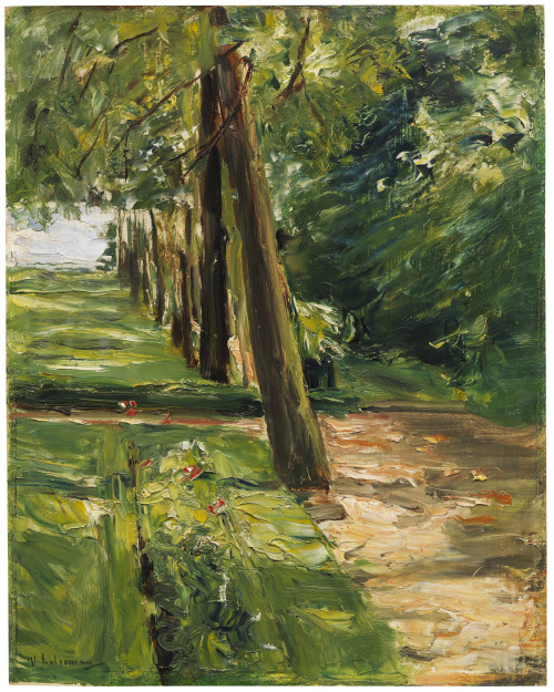 Max Liebermann (German, 1847-1935), Die Birkenallee im Wannseegarten nach Osten, 1924. Oil on wood, 