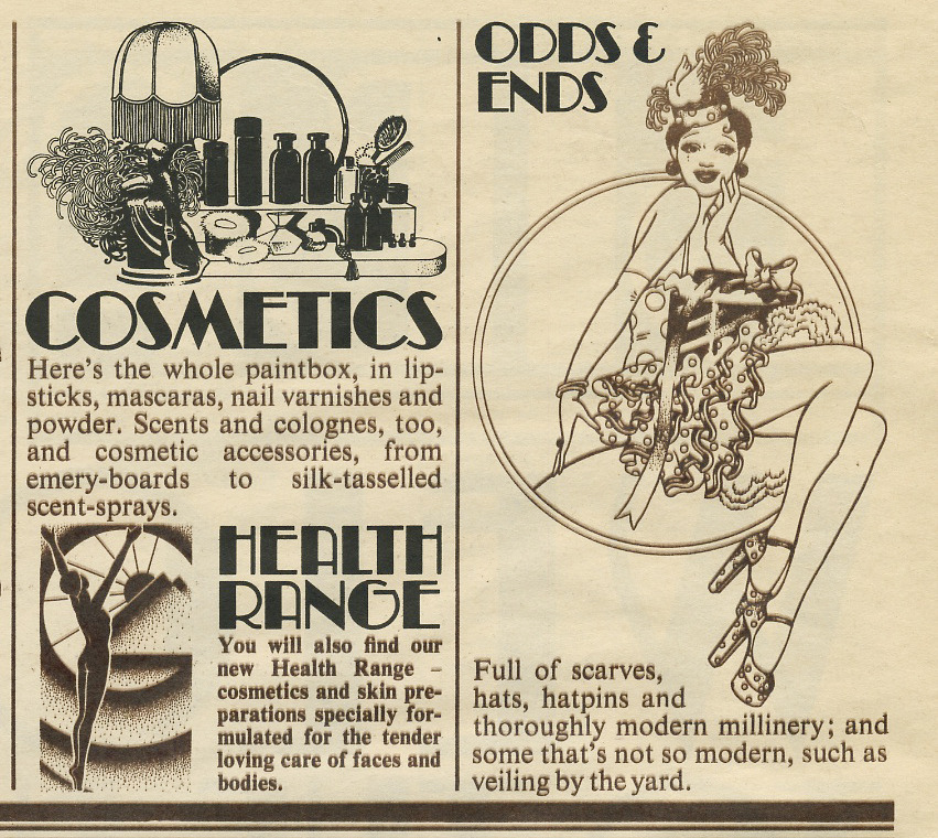 dreamy-pantsless-glee:  gothiccharmschool:  Biba Cosmetics advertising fascinates