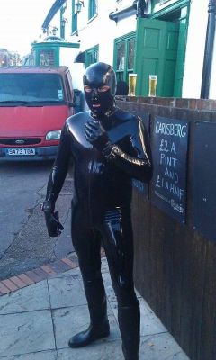 maxdallas:  Just started following this guy on Facebook. He’s known as the “Gimp Man of Essex”. Very hot! 