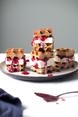 sweetoothgirl:    MINI ICE CREAM WAFFLE SANDWICHES