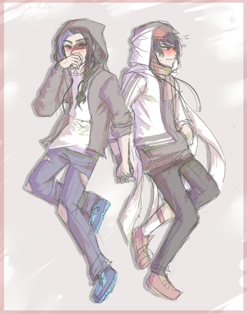 I felt like I needed to draw Kayn and Talon in urban clothes because these boys deserve it