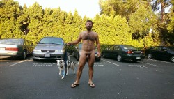budsplay:  barebearx:  lovemusicnudefreedom:  Took Shadow out to pee in my apartment complex..didn’t bother to put clothes on…  ~~PLEASE FOLLOW ME ** 😊😊😊🐼 ♂♂OVER 42,500   FOLLOWERS   (Thank You)   ~~~~~~http://barebearx.tumblr.com/