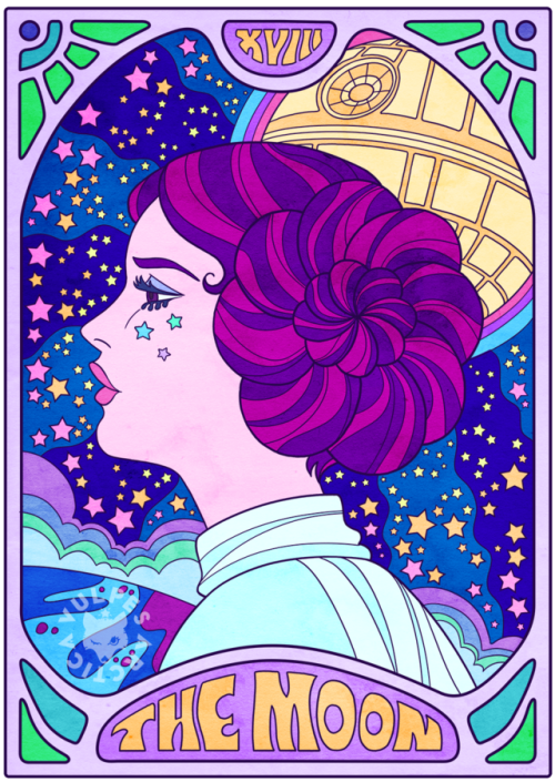 vulpesarctica:Luke and Leia, inspired by 60s/70s psychedelic art and tarot cards.Buy prints here!