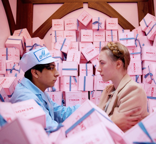 ronanizzy:  new stills from the grand Budapest hotel: Agatha and zero 