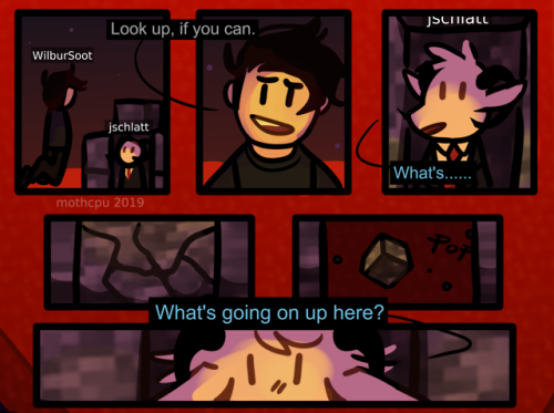 mothcpu: some art for one of the most dramatic minecraft sessions i’ve ever watcheddialogue from thi