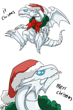Blackwolfartz:merr Chrismas From Blue Eyes. May Santa Bring You Powerful Duel Monsters