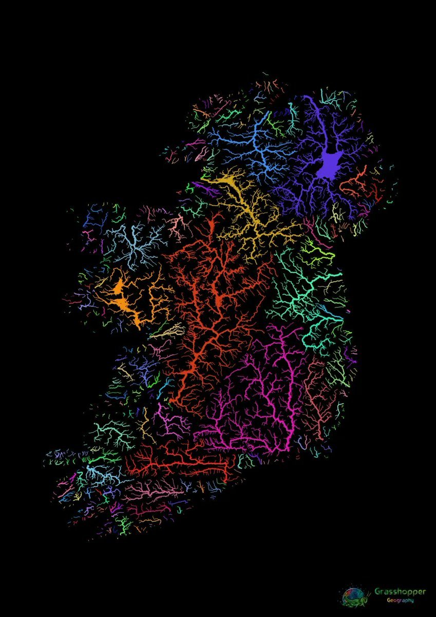 River Basin Map Of Ireland By Maps On The Web 90c4030d9d78e744cc09039a3466e57bb7d4622f