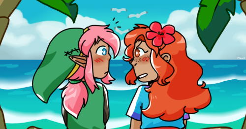 Link And Marin On The Beach