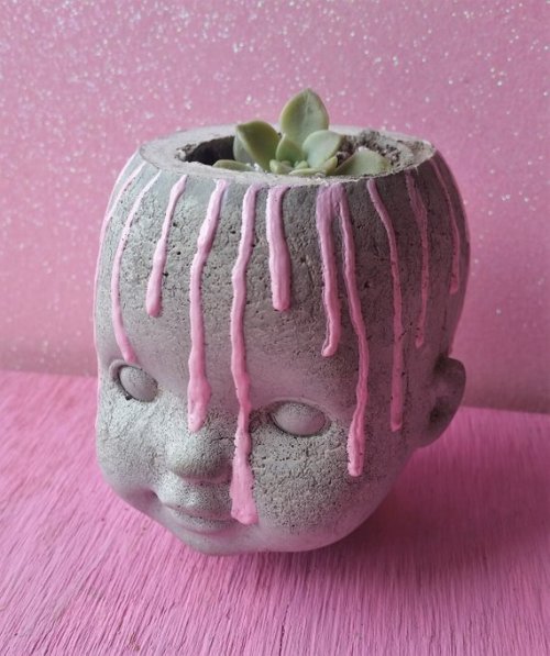 Big Baby Doll Head Planter //PastelAlienShop