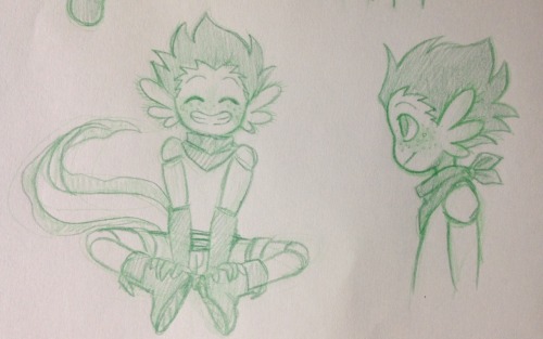 cosmic-hoodie:Doodled a bit of axolotl!gon again because I can’t resist how adorable the little amph