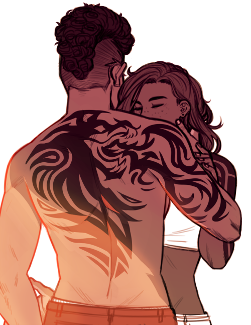 xuunies:wanted to draw bangalore w/ a back tattoo