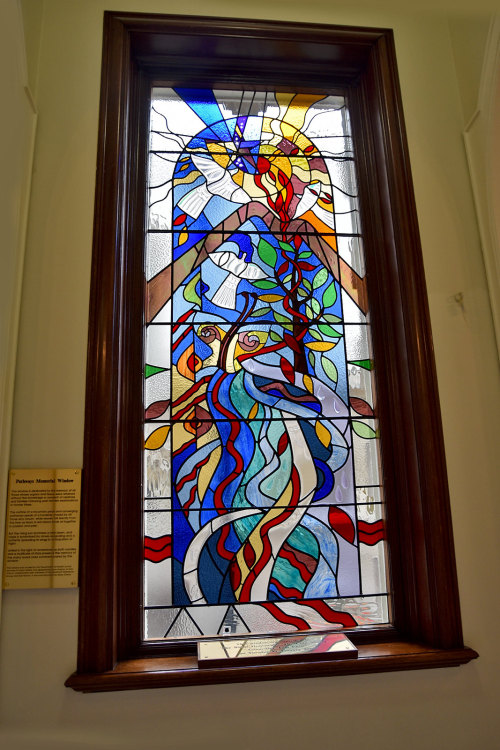 ikimono-clips: Stained glass “Pathways Memorial Window in Belfast City Hall, Belfast, N. Ireland by 