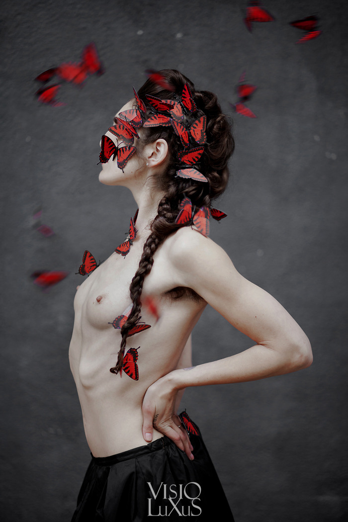 visioluxus:  Red ButterfliesModel: jacsfishburneMuah: thebirdbones