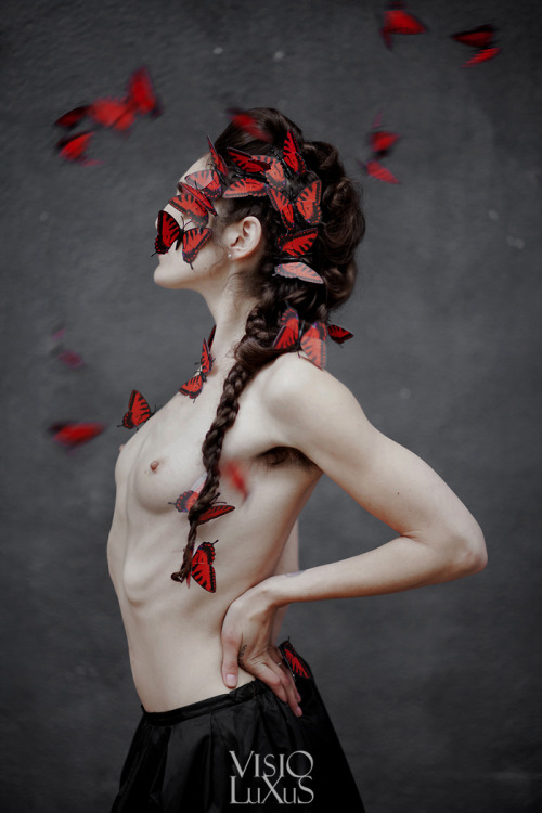 visioluxus:  Red ButterfliesModel: jacsfishburneMuah: thebirdbones