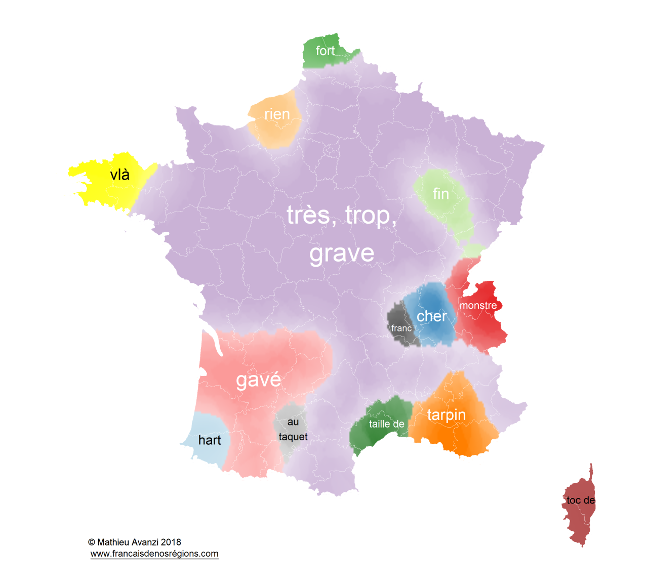 Different ways to say (very, a lot) in French.