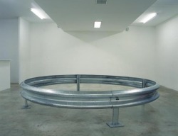 mitjaissick:  Julien Prévieux  Glissement / Slide, 2004 galvanized metal, Ø 350 cm