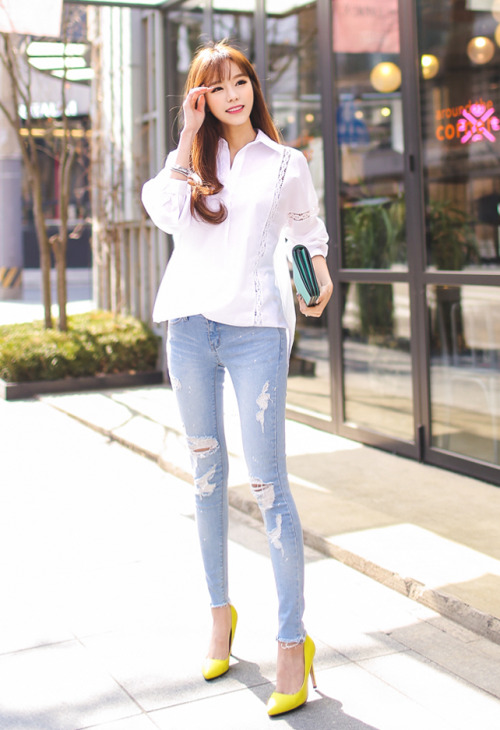 white blouse