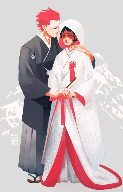 A little marriage fanart for crane!AU, brought to you by the blur tool.This AU is so heart-meltingly