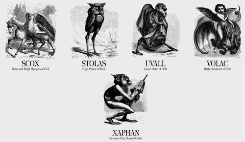 chaosophia218:Names of Demons from Collin de Plancy’s ‘’Dictionnaire Infernal’’, 1818.