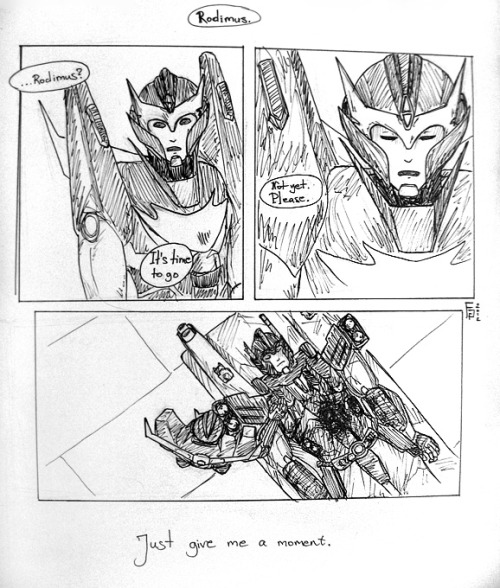 frostygears:  “Someday I will draw something else than sketches and messy inkwork.” WELL, today is not that day! Look. I’ve stopped trying completely. I blame fatique but the real fault is in myself. I was only going to post the first two panels