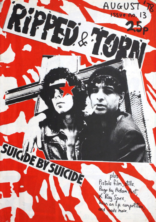 Suicide: Martin Rev and Alan Vega, Ripped and Torn Zine, August 1978