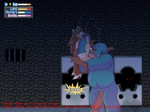beastflygamimg:  Wolfs dungeon is a side scrolling beat em up with a high difficult level. But you get rewarded with some hot hentai action for getting into it and getting better. The graphics may not be as high polished as in other games but that doesnt
