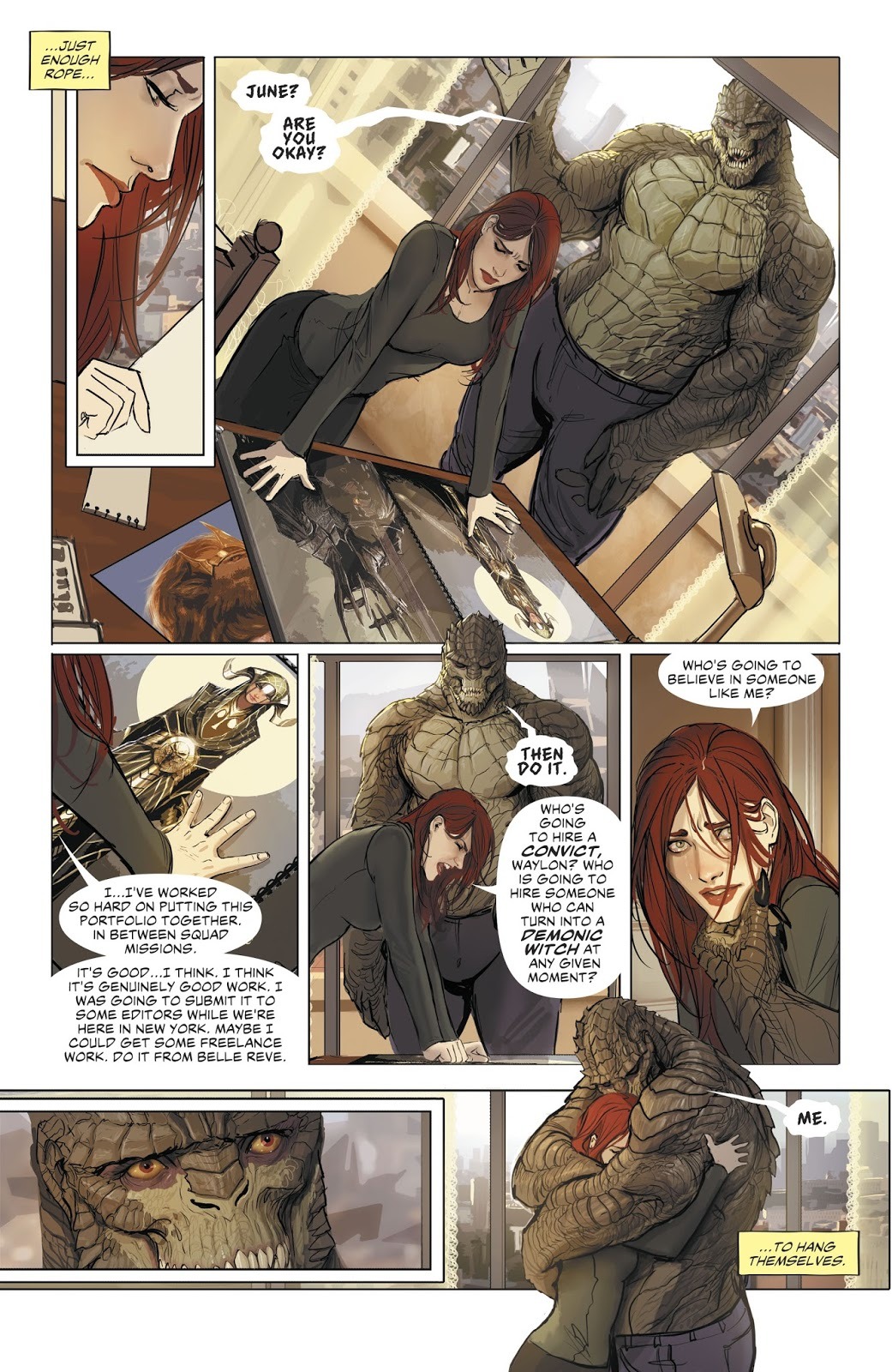 probably-unreliable:I never realized that Killer Croc is such an amazing boyfriend…….