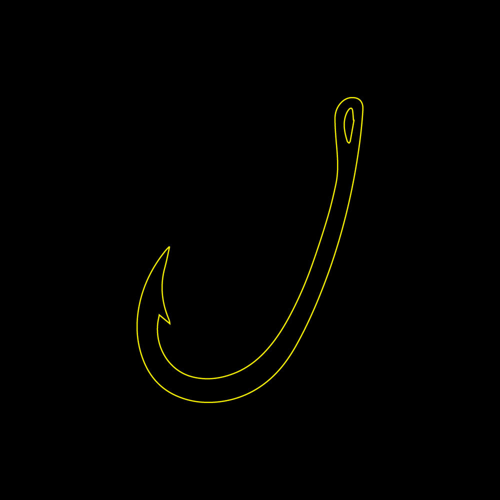 Fish hook in vector art