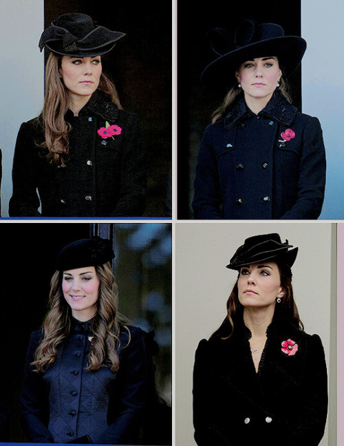 thecambridgees:  The Duchess of Cambridge during the annual Remembrance Sunday Service at The Cenota