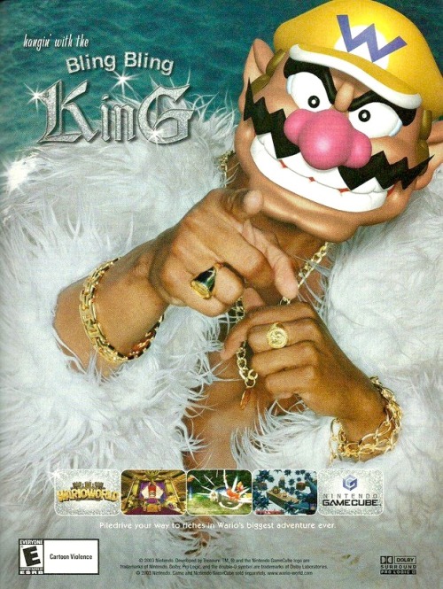 nintendo-plaza:  Wario World: Bling Bling King Print Advert