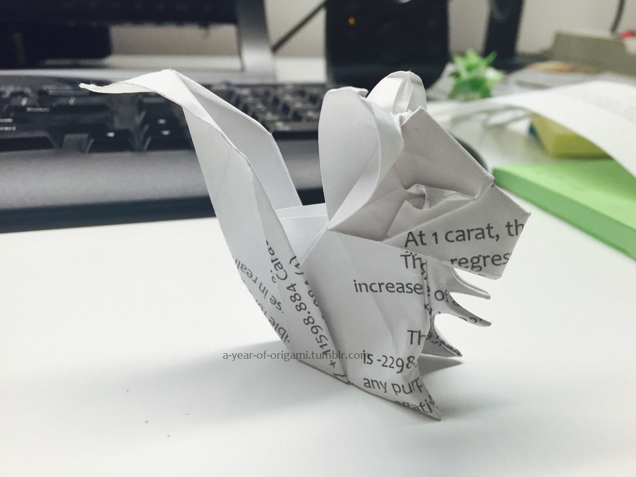 A Year of Origami — Chinchilla by Jo Nakashima Instructions Folded by...
