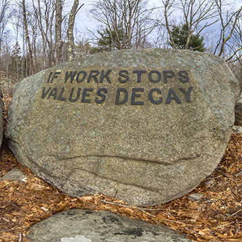 Boulders In Now Abandoned Dogtown, MA. In The 1930s Roger Babson Commissioned Unemployed Stonecutters